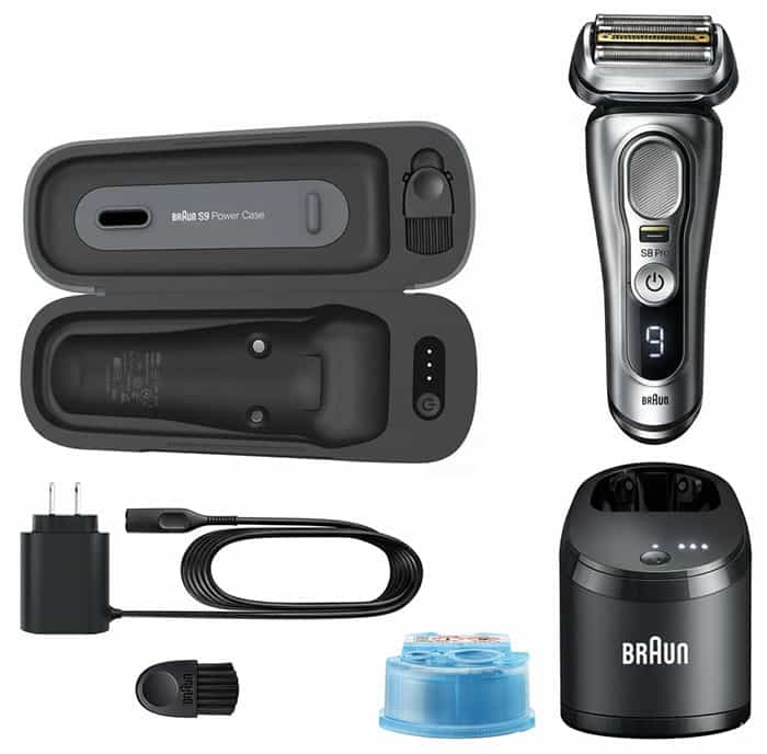 Braun Series 9 Pro 9477cc Electric Shaver Package Included Items