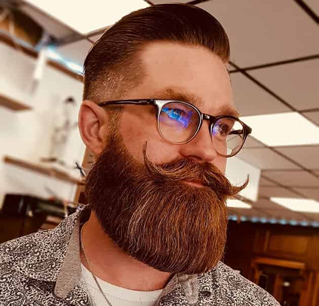 Comb Beard with Stylish Mustache