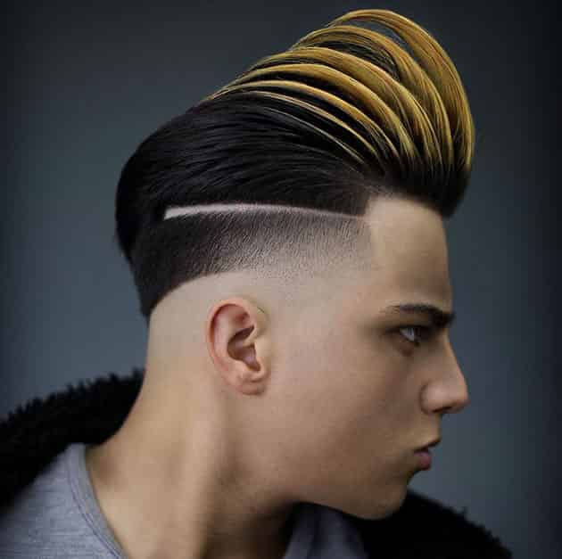 Color Textured Pompadour