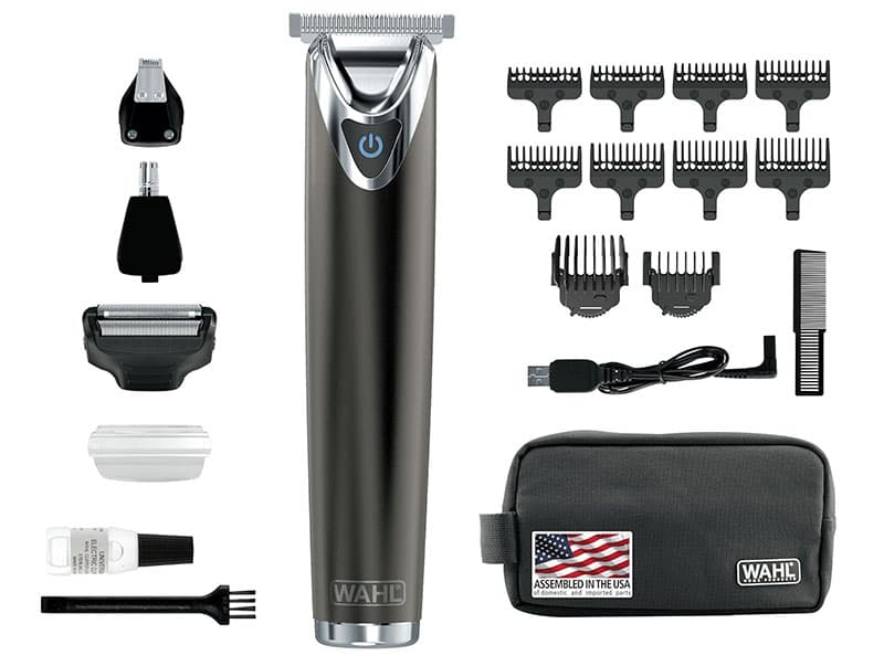 Included Accessories of Wahl 9864 Lithium Ion Stainless Steel Trimmer